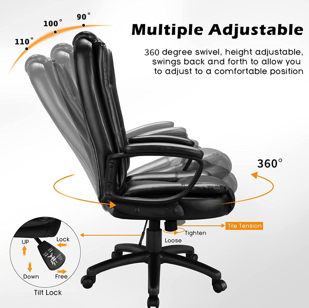 Ergonomic Executive Chair with Lumbar Support Peach Maple