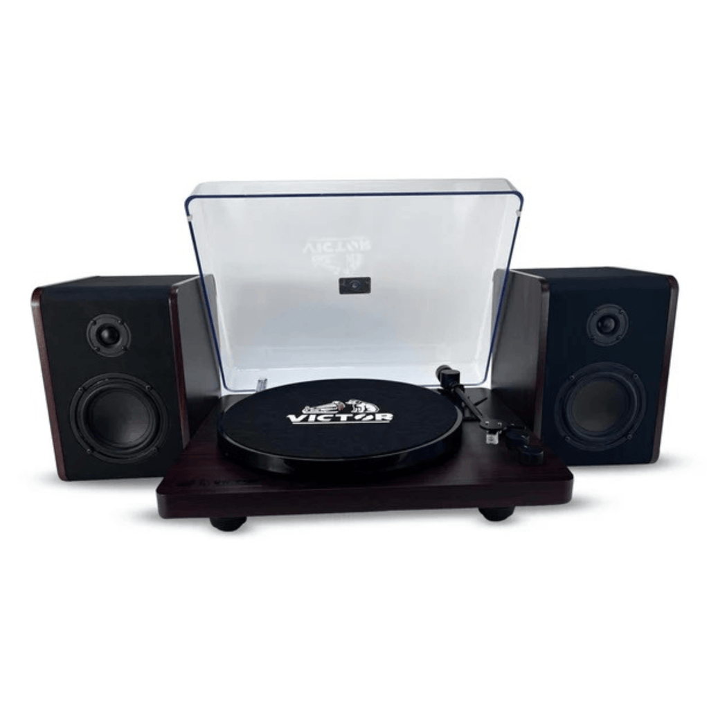 Victor Lincoln Record Player with Stereo Speakers Sky Iapetus