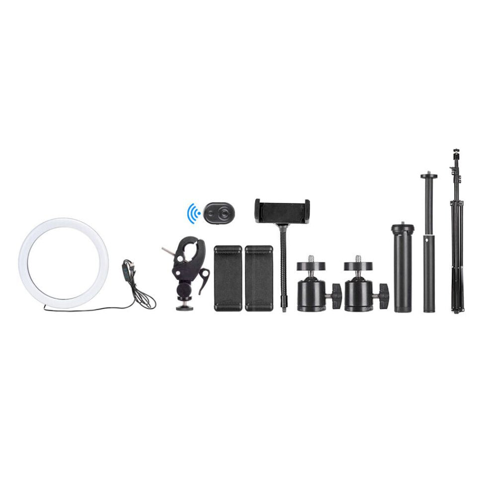 LED Ring Light With Phone Tripod Stand Kit 10" Yellow Pandora