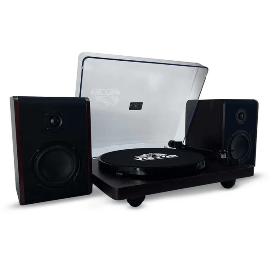 Victor Lincoln Record Player with Stereo Speakers Sky Iapetus