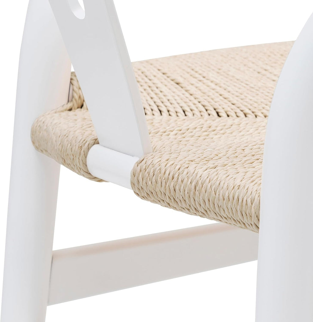 Weave Dining Chair, Single, White Peach Maple