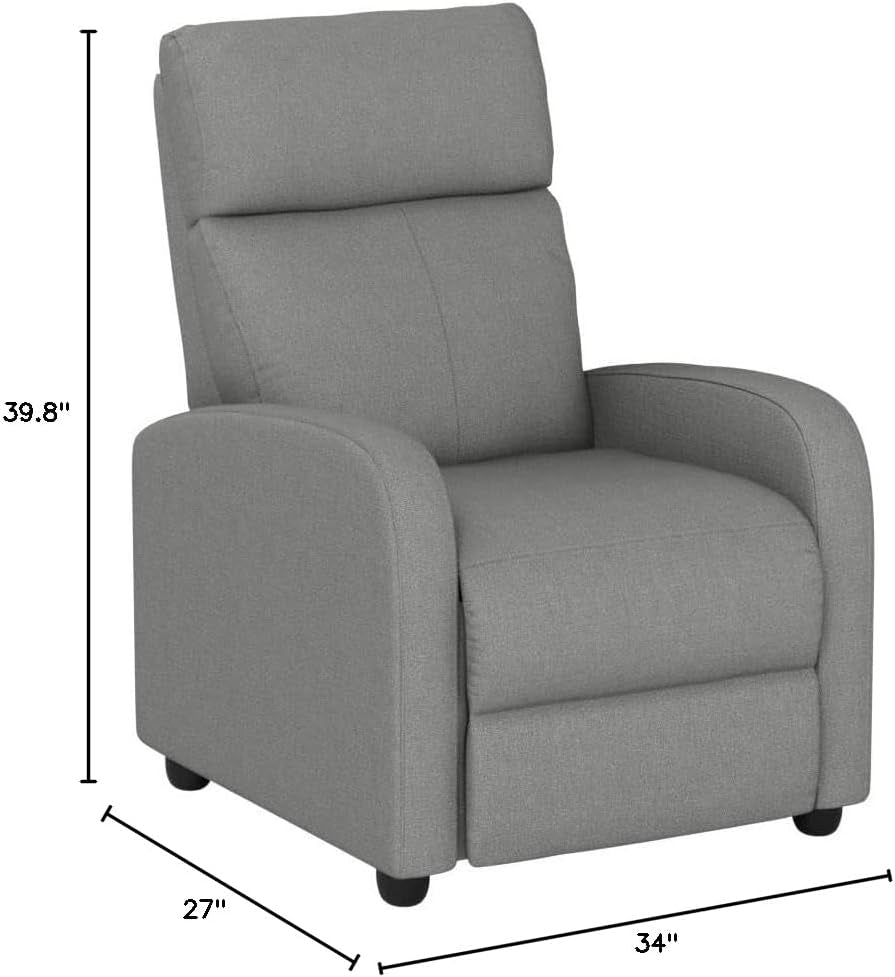 Recliner Chair for Living Room Winback Single Sofa Massage Recliner Peach Maple