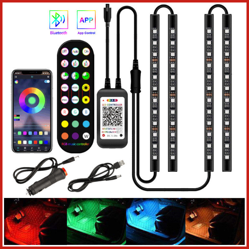 Styling Decorative LED Car Interior Light Waterproof Lamp Maroon Asteria