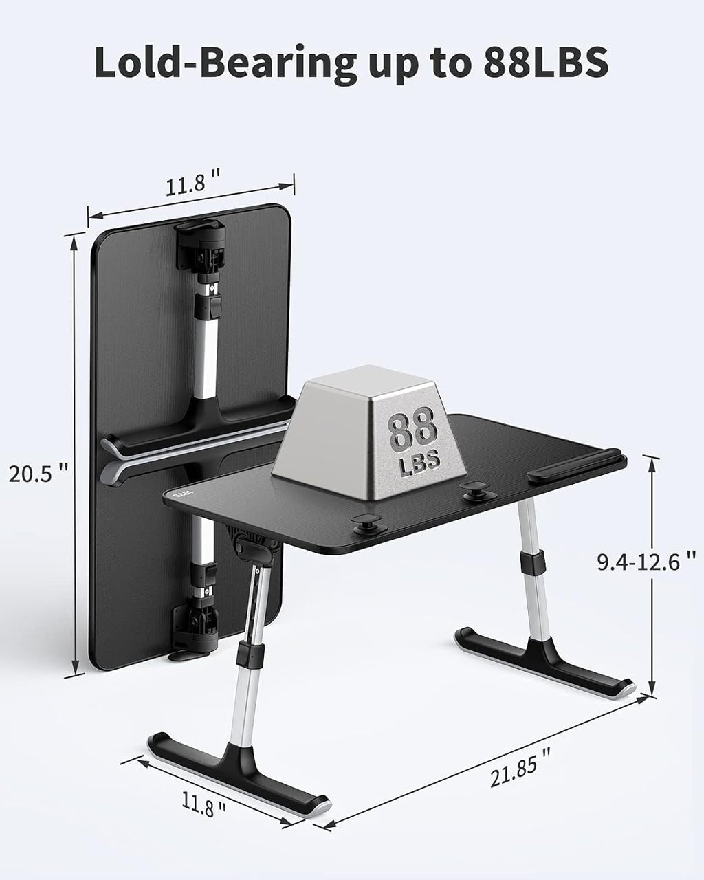 Laptop Desk for Bed,  Height & Angle Adjustable Laptop Stand for Bed, Peach Maple