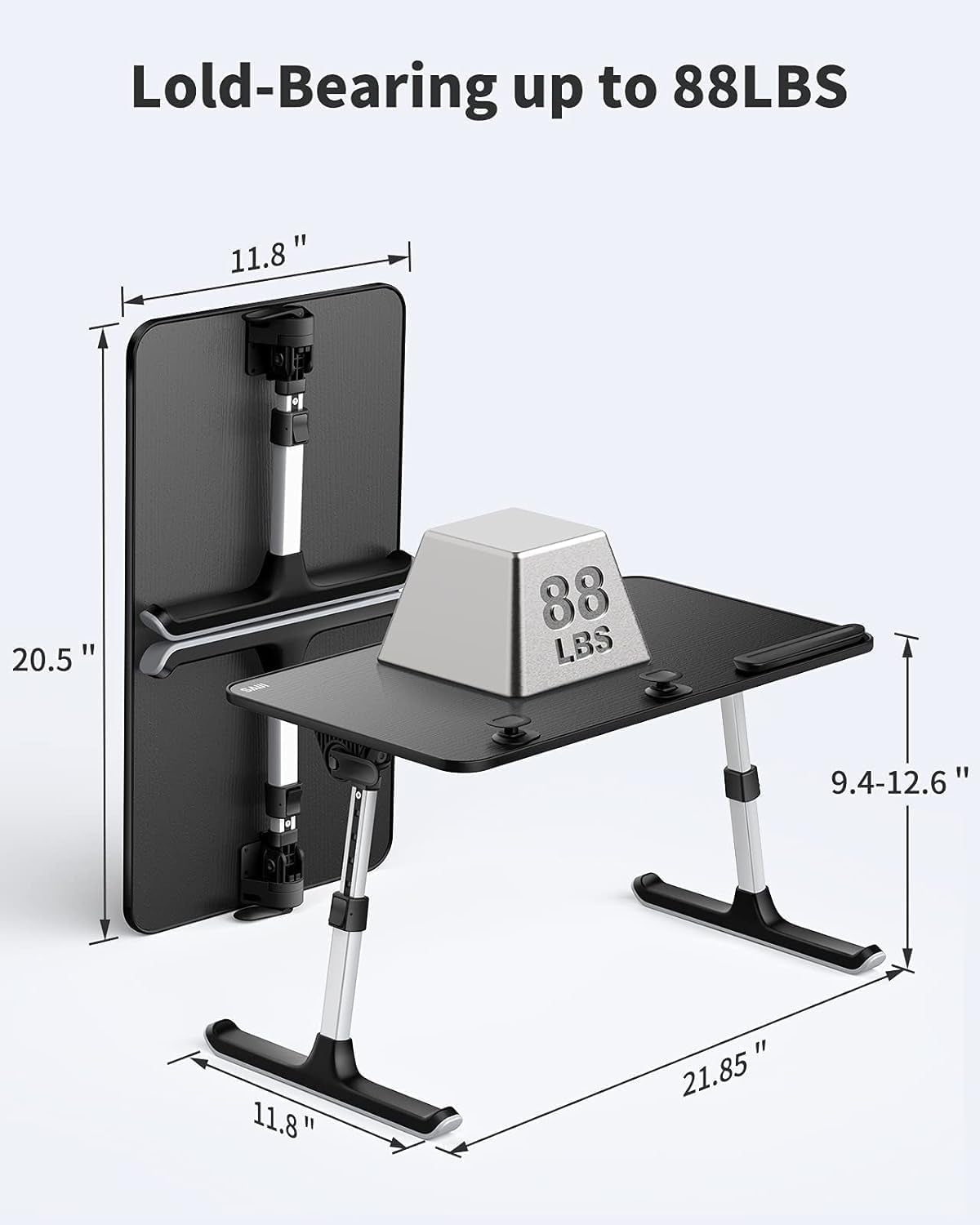 Laptop Desk for Bed,  Height & Angle Adjustable Laptop Stand for Bed, Peach Maple