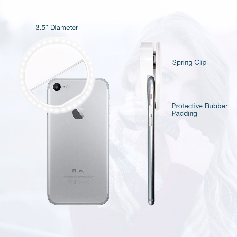 Portable Selfie Ring Clip On for Mobile Phone Yellow Pandora