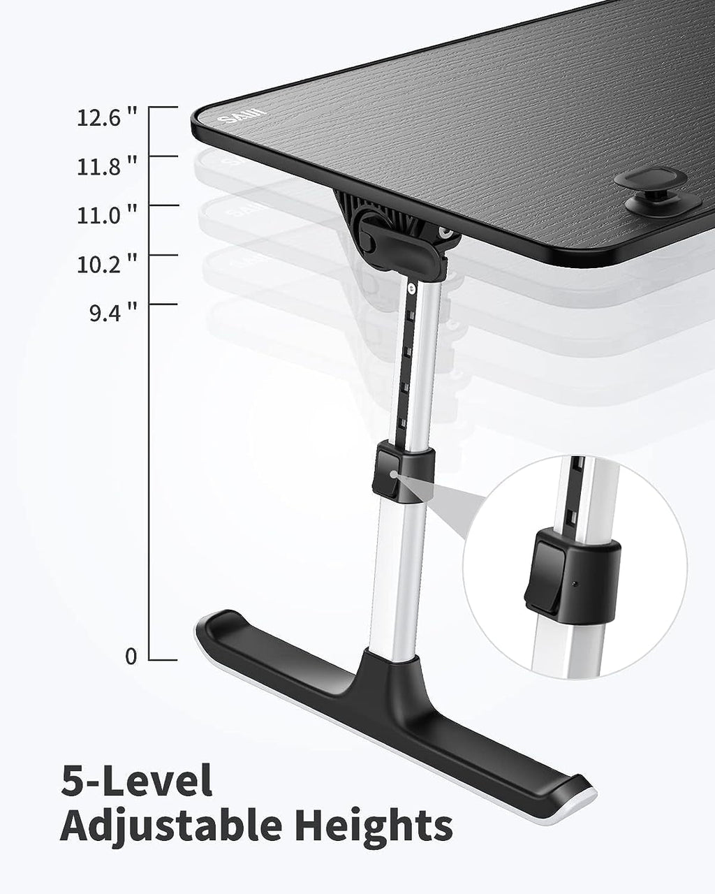 Laptop Desk for Bed,  Height & Angle Adjustable Laptop Stand for Bed, Peach Maple