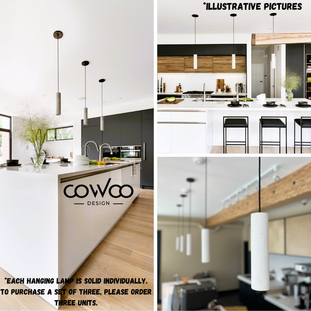 GRAY Concrete Pendant Light B+B Amaranth Broadleaf