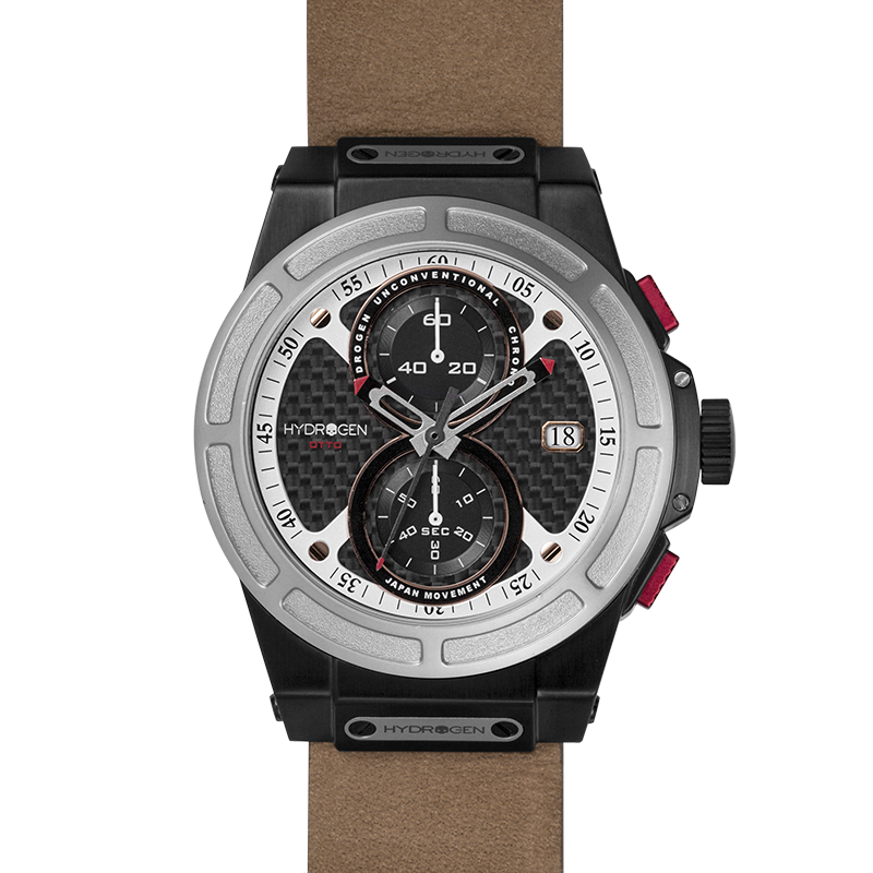 Otto Chrono Silver Black Nato Ruby Alcestis