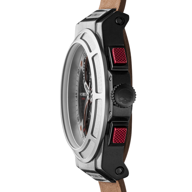 Otto Chrono Silver Black Nato Ruby Alcestis