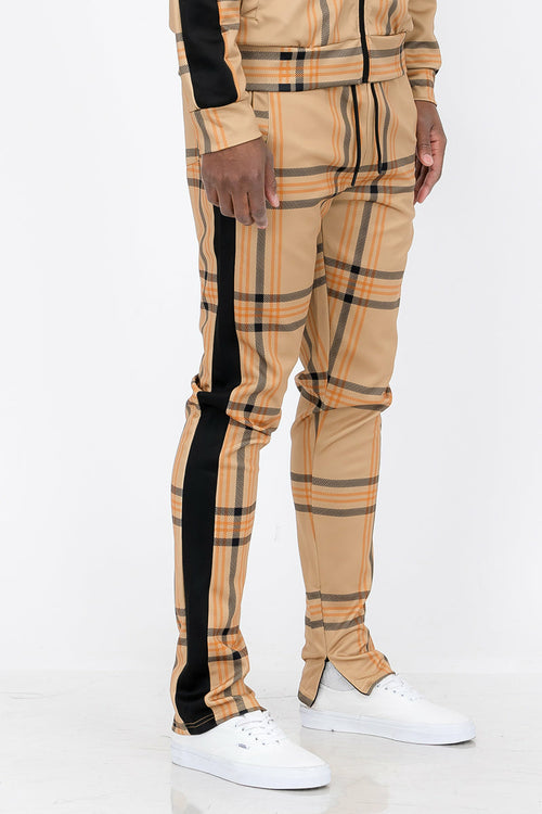 Plaid Out Track Pants Lime Milo