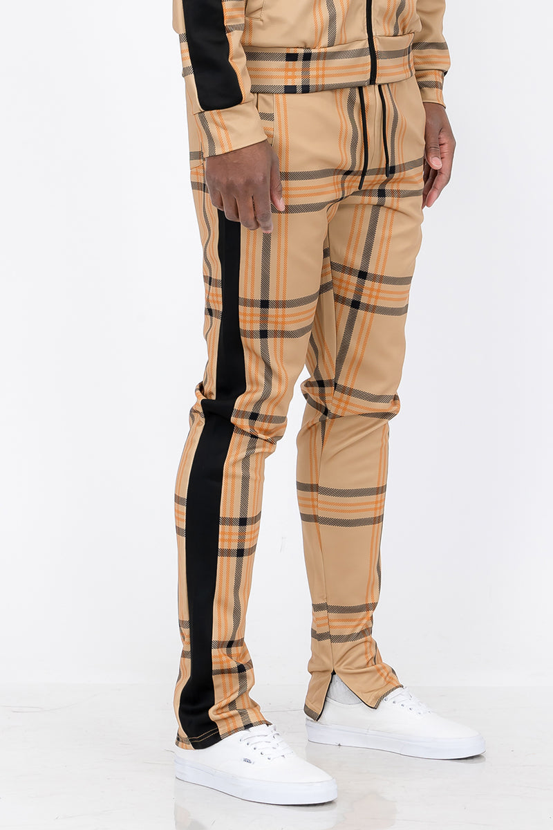 Plaid Out Track Pants Lime Milo