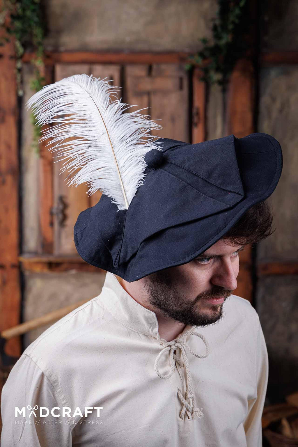 Ostrich Feather 45-50cm White Azure Briseis