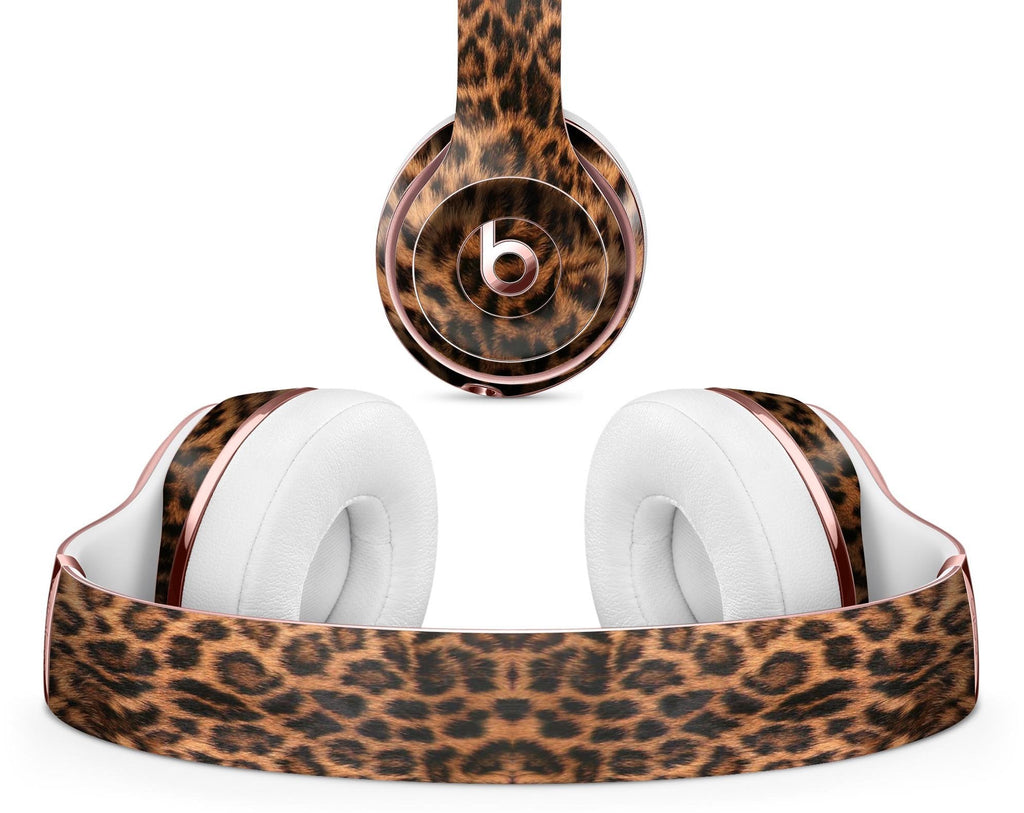 Mirrored Leopard Hide - Full Body Skin Decal Wrap Kit for Beats by Dre Blue Leto