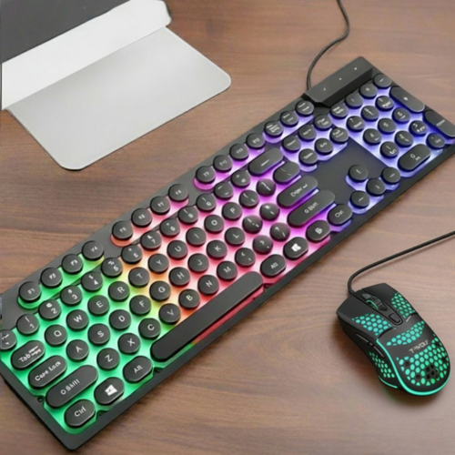 Ninja Dragons Z9i USB Wired Light Up Gaming Keyboard and Mouse Set Yellow Pandora