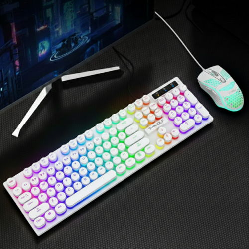 Ninja Dragons Z9i USB Wired Light Up Gaming Keyboard and Mouse Set Yellow Pandora