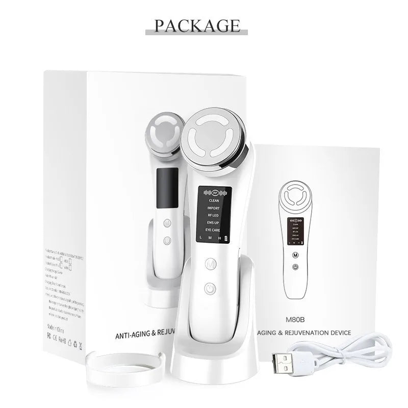 Beauty Equipment Facial Pores Facial Cleansing EMS Neck Lifting Facial Maroon Asteria