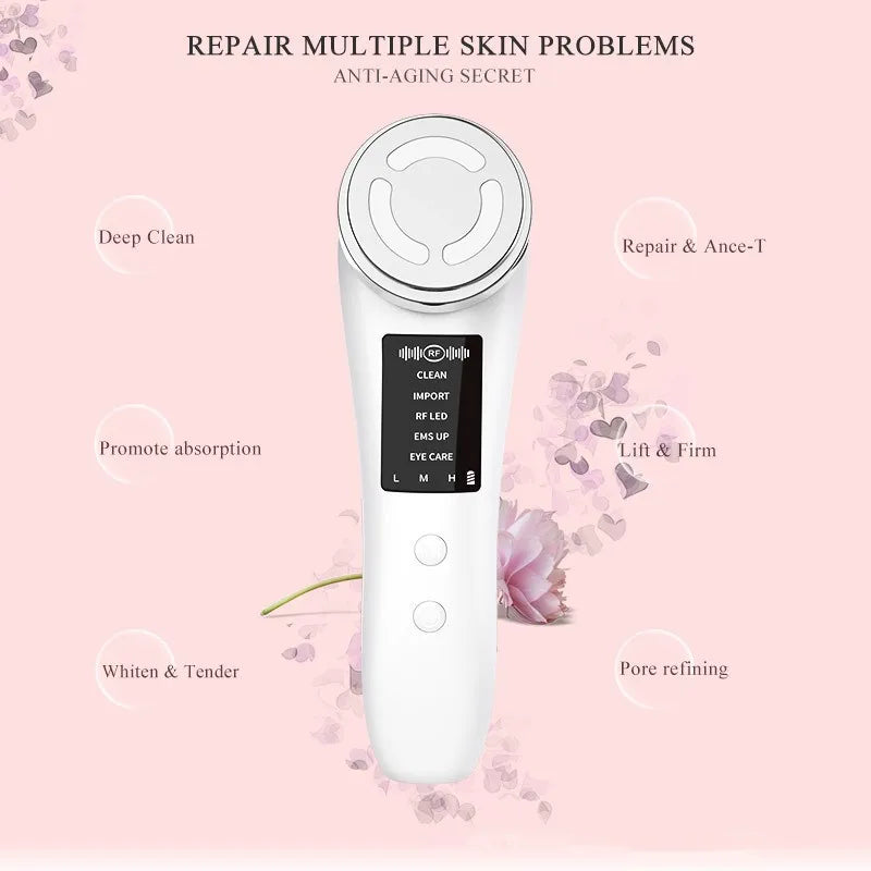 Beauty Equipment Facial Pores Facial Cleansing EMS Neck Lifting Facial Maroon Asteria