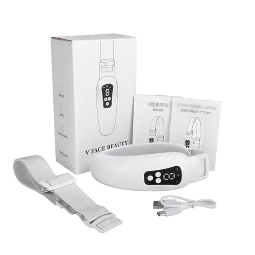 Skin Care EMS Electric Facial Massager Face Slimming Machine V Line Maroon Asteria