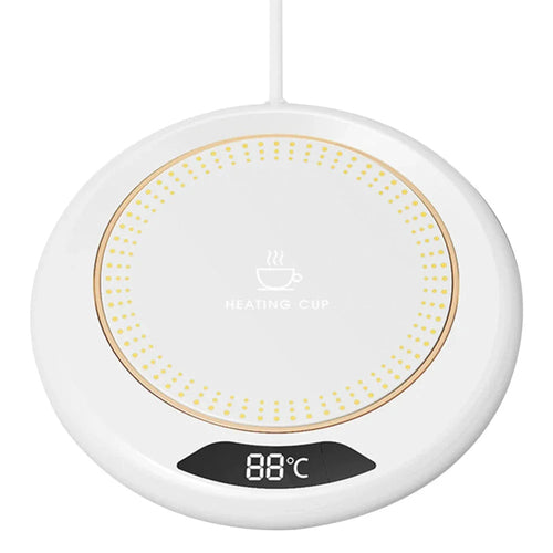 USB Smart Coffee Mug Warmer with Digital Display Yellow Pandora