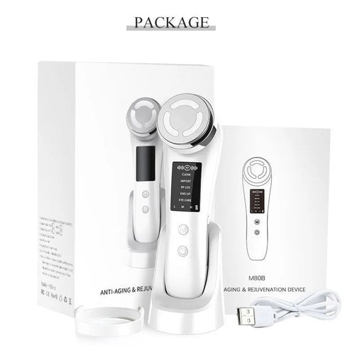 Beauty Equipment Facial Pores Facial Cleansing EMS Neck Lifting Facial Maroon Asteria