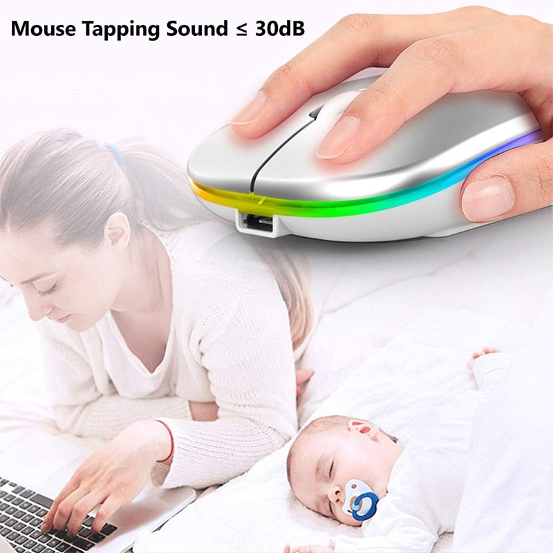 RGB Wireless Bluetooth Mouse Yellow Pandora