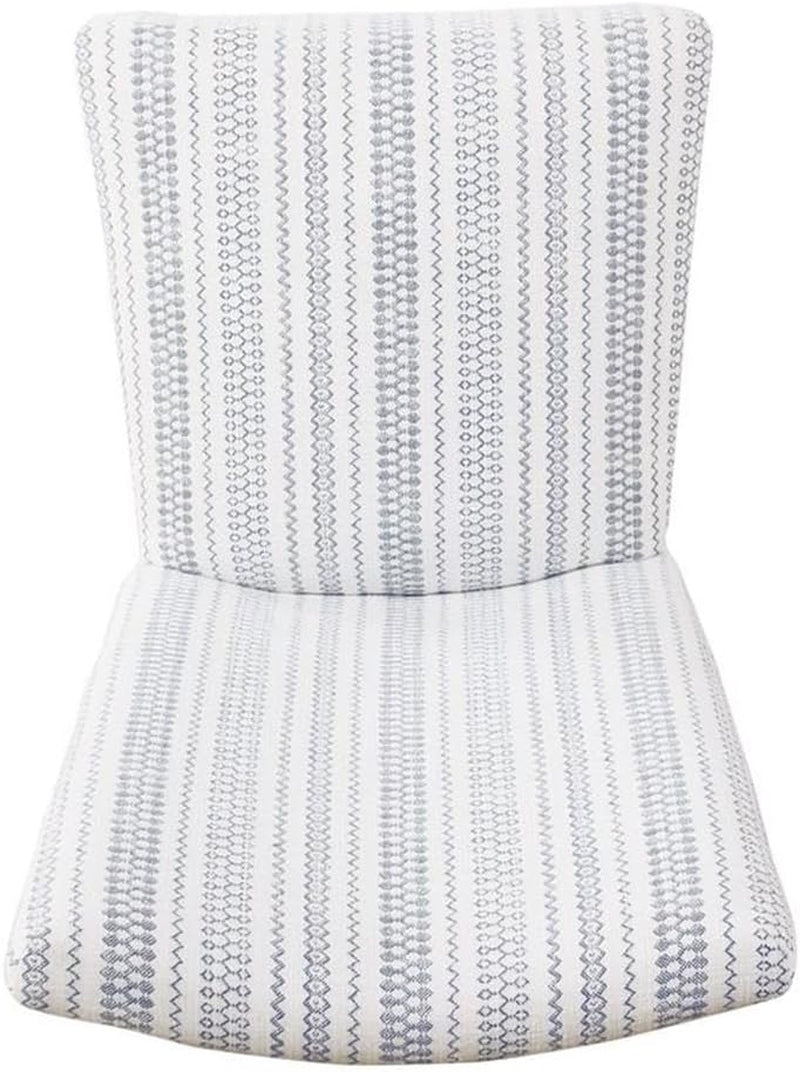 Classic Parsons Dining Chair -Blue Farmhouse Stripe (Set of 2) Peach Maple