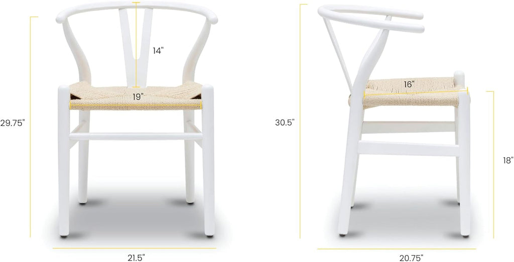 Weave Dining Chair, Single, White Peach Maple