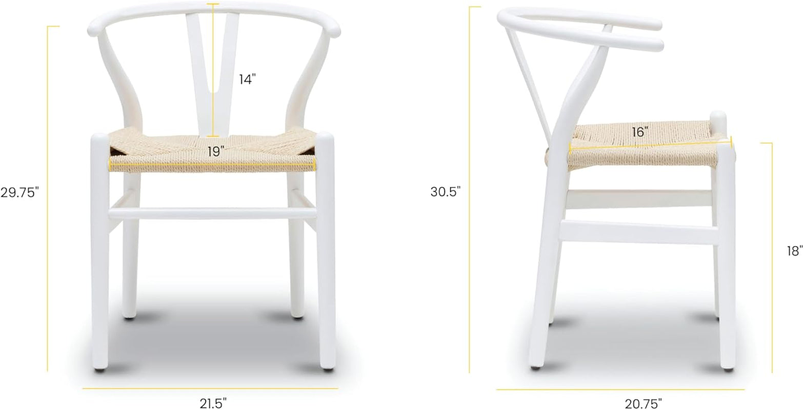 Weave Dining Chair, Single, White Peach Maple