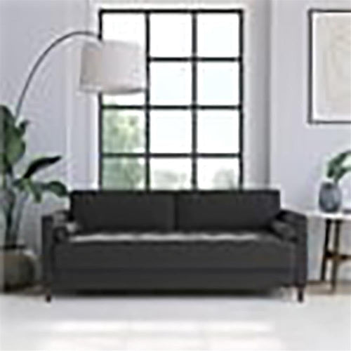 Heather Grey Fabric Sofa Modern, Stylish Design Peach Maple