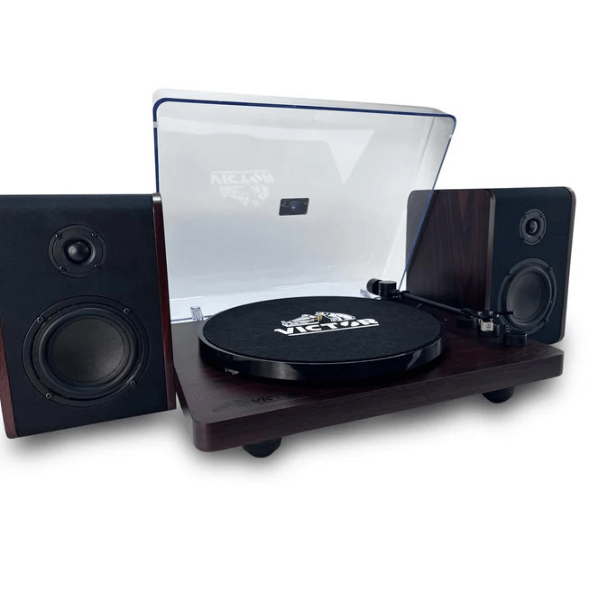 Victor Lincoln Record Player with Stereo Speakers Sky Iapetus