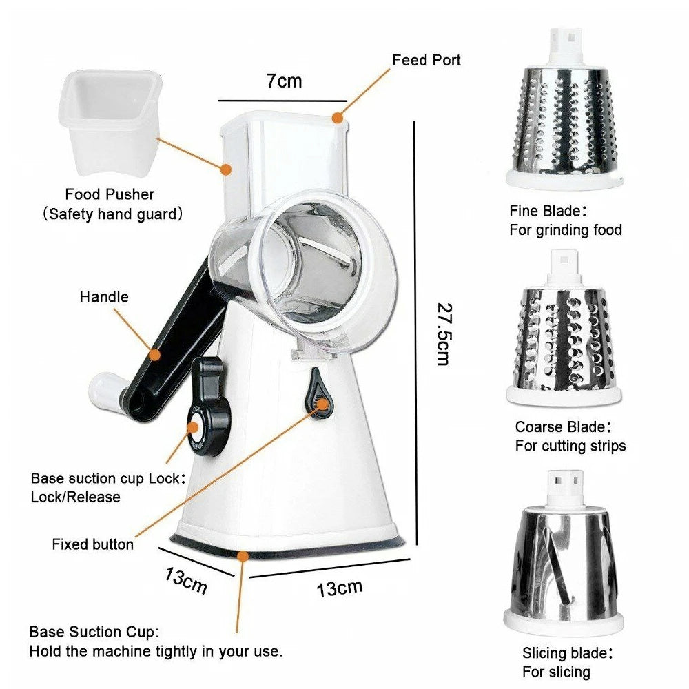 Multi-functional Stainless Steel Kitchen Slicer Grater Kit Yellow Pandora