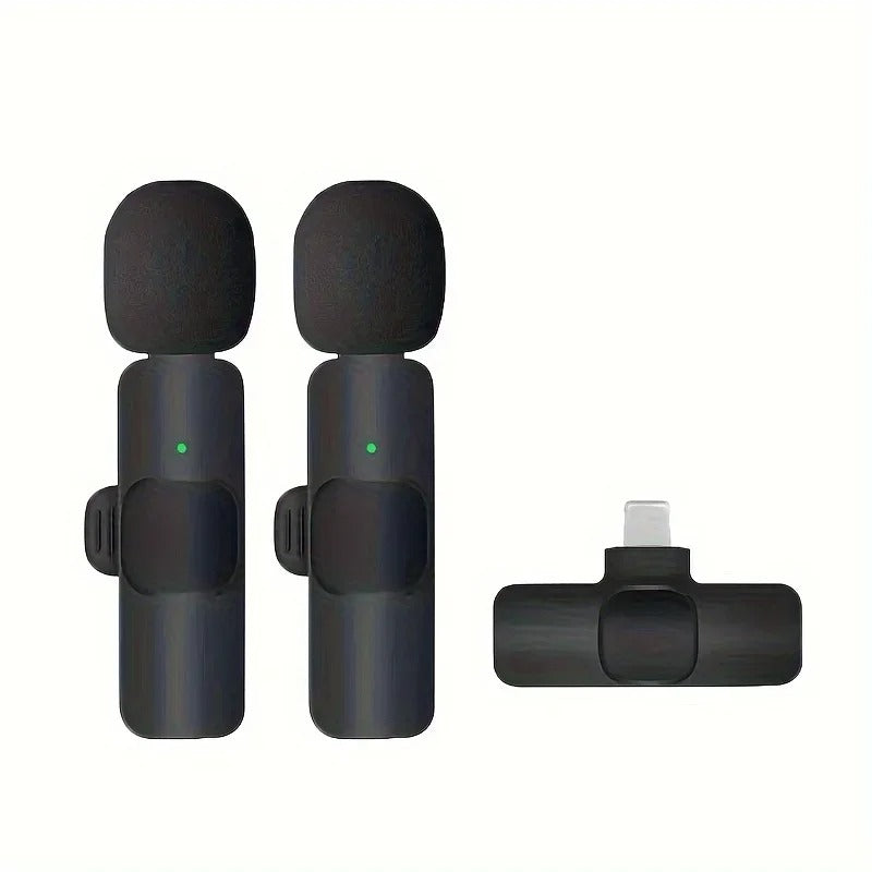 2 Wireless Microphone Video Recording Podcast Built-in Noise Reduction Green Mulberry