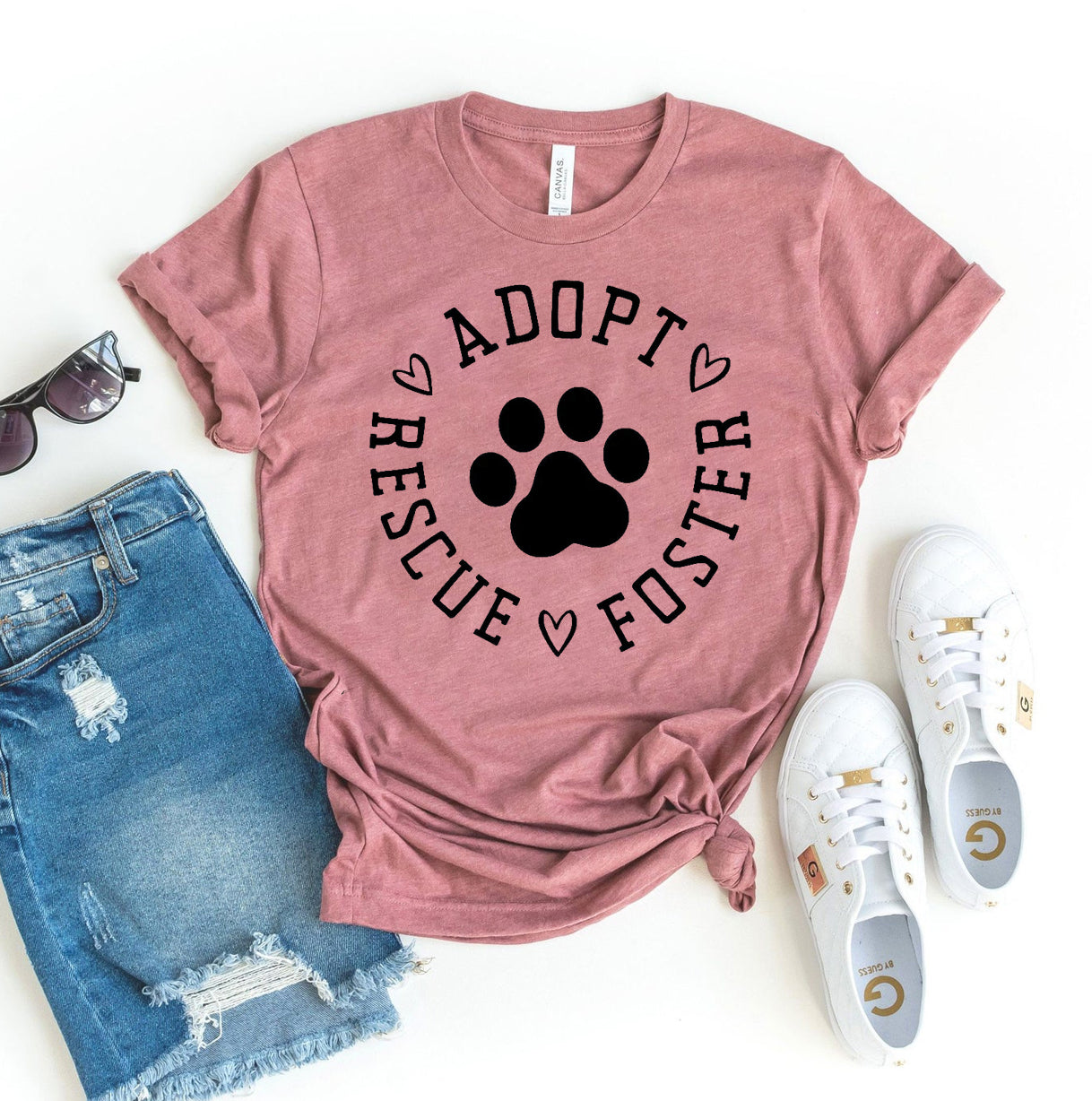 Adopt Rescue Foster T-shirt Agate