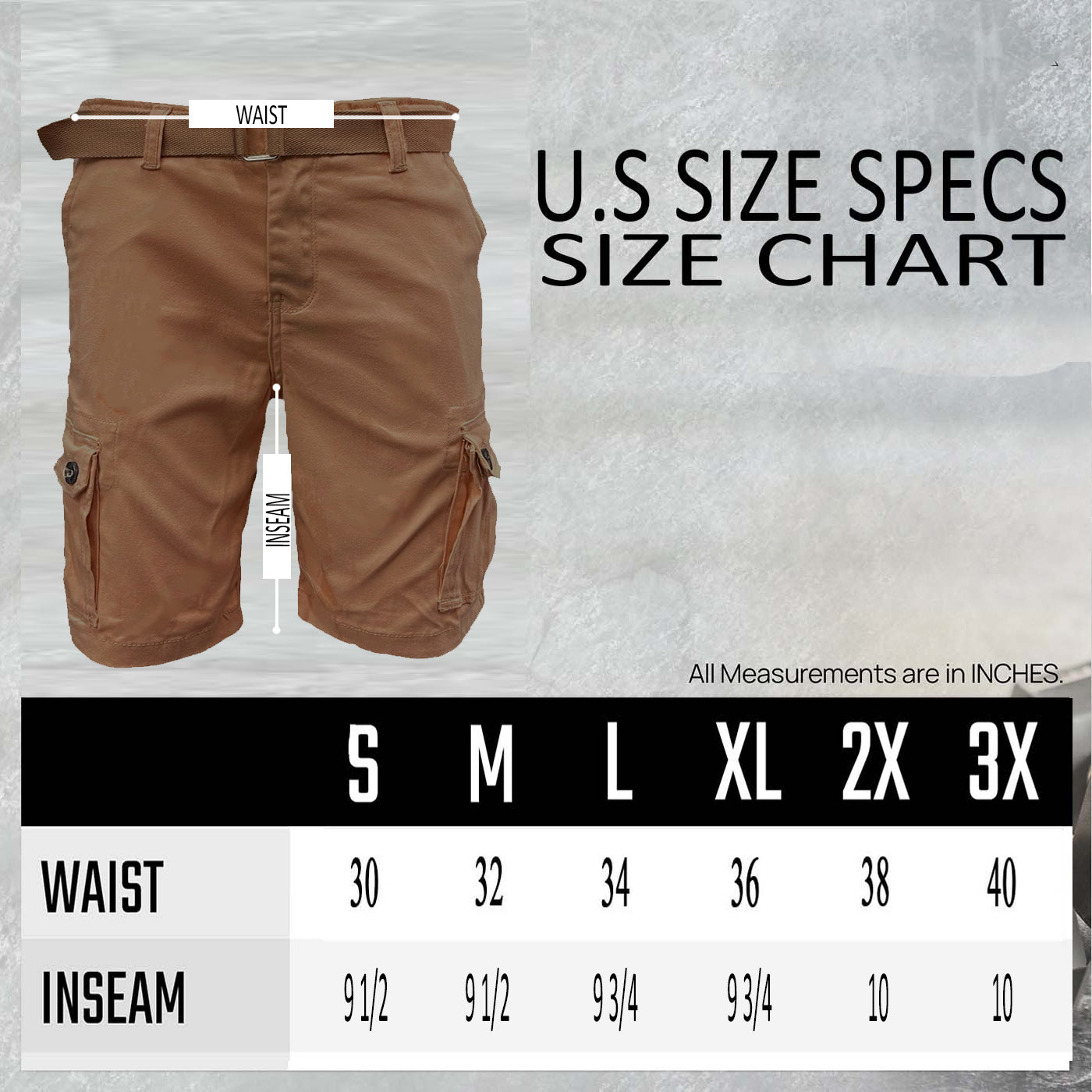 Belted Cargo Short CS002 Lime Milo