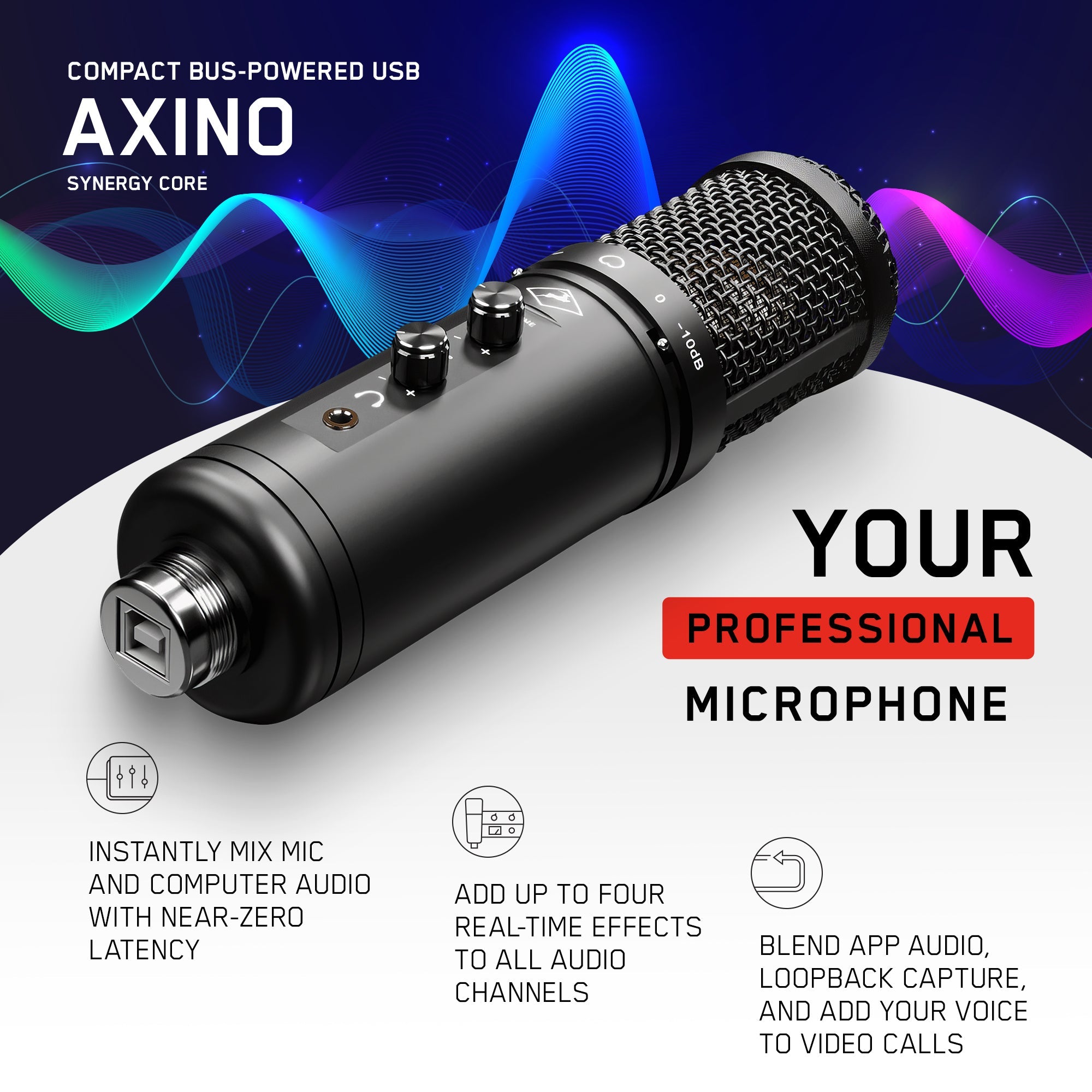Antelope Audio - Axino recording system | Podcast microphone Cerulean Thalassa