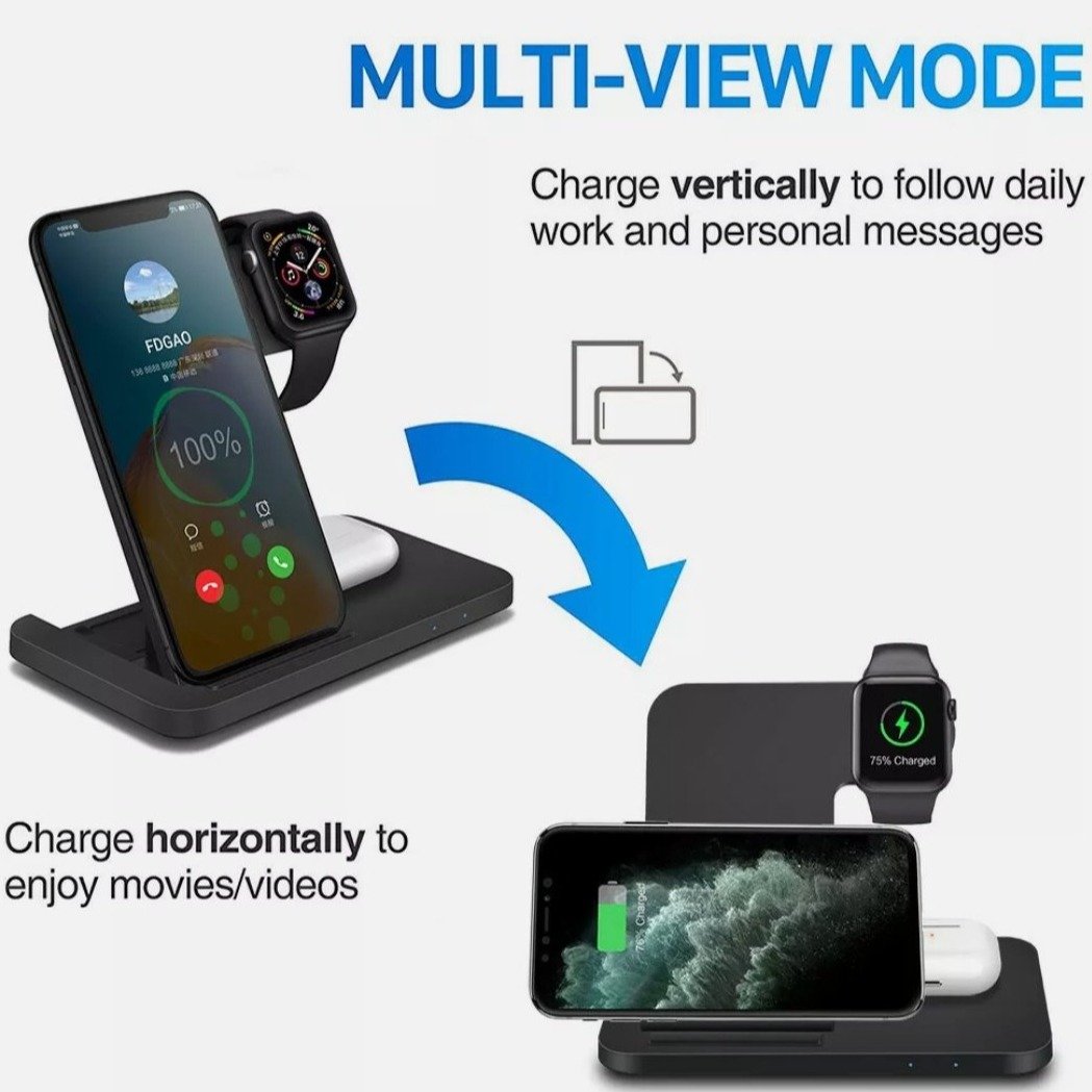 Ninja Dragons 3 in1 Wireless Foldable Charging Station Yellow Pandora