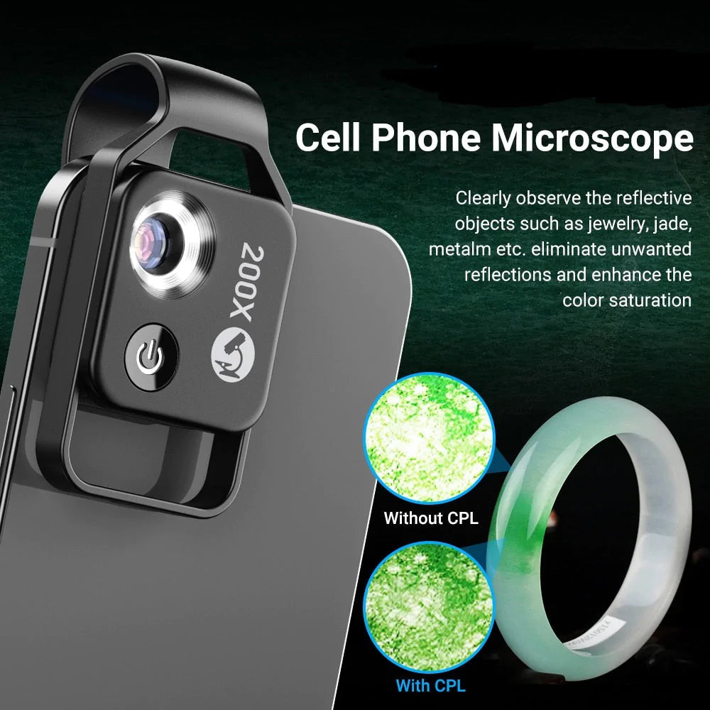 200X magnification Lens for Mobile Phone Yellow Pandora