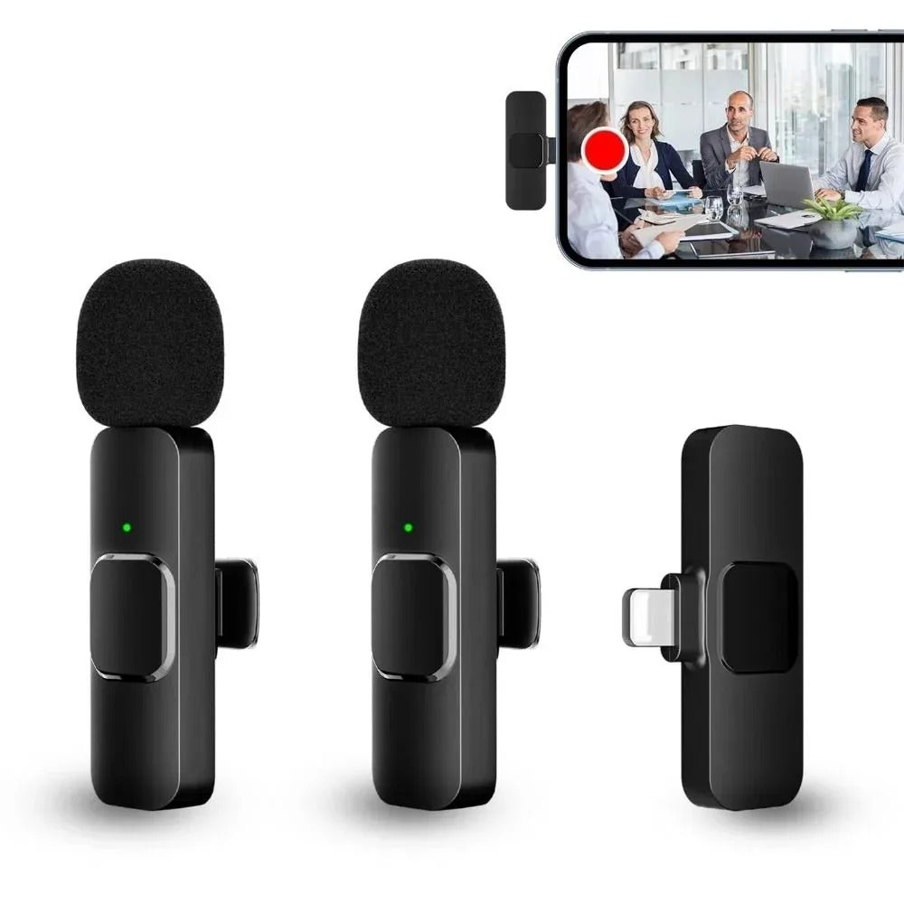 2 Wireless Microphone Video Recording Podcast Built-in Noise Reduction Green Mulberry