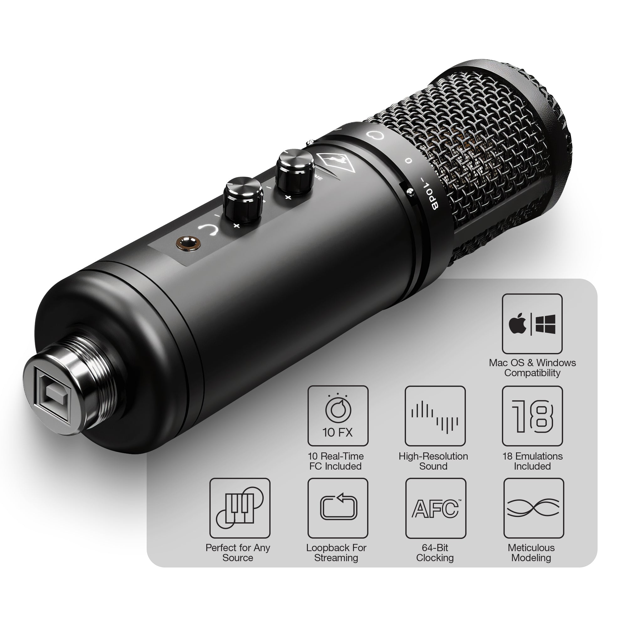 Antelope Audio - Axino recording system | Podcast microphone Cerulean Thalassa