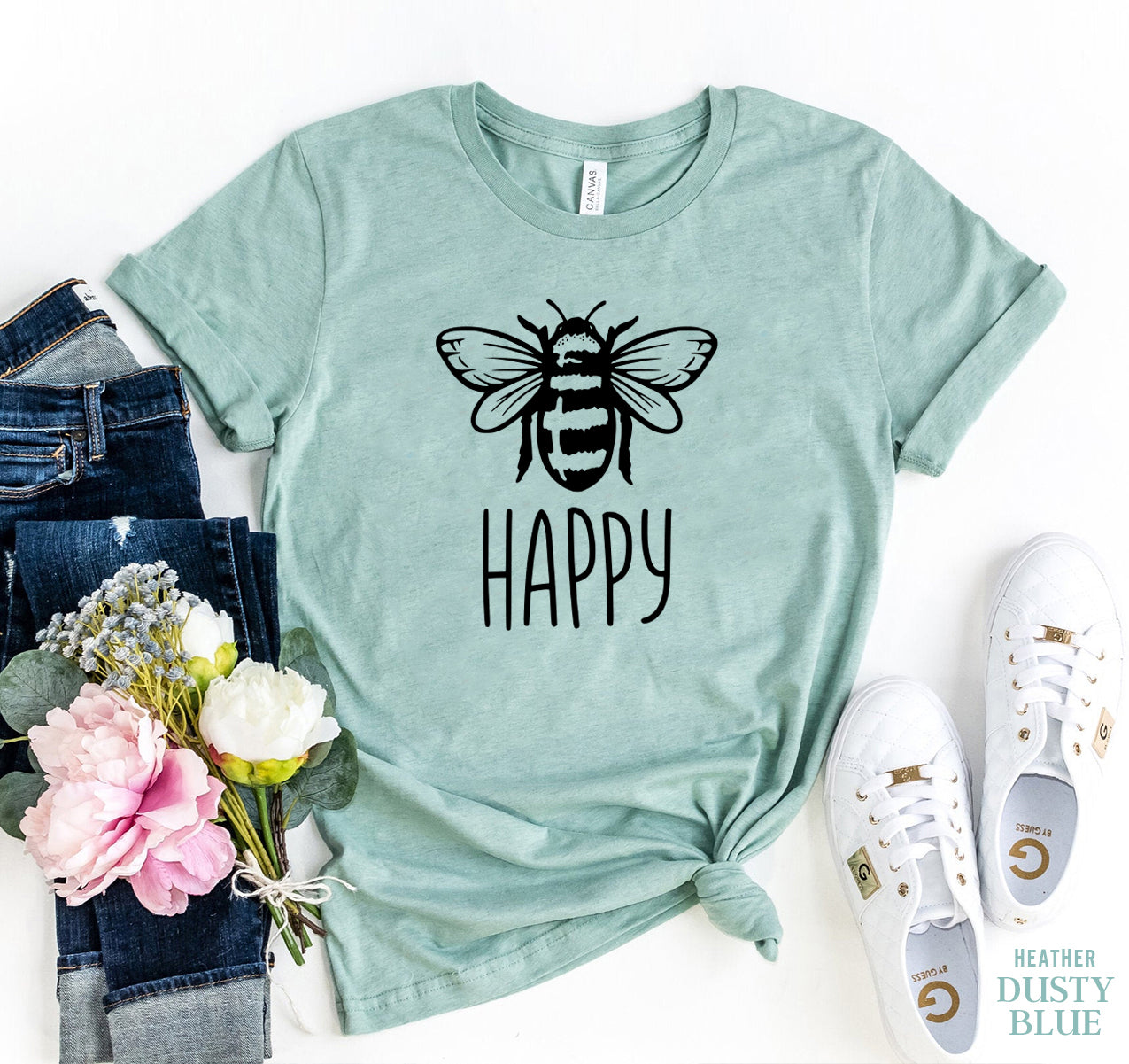 Bee Happy T-shirt Agate