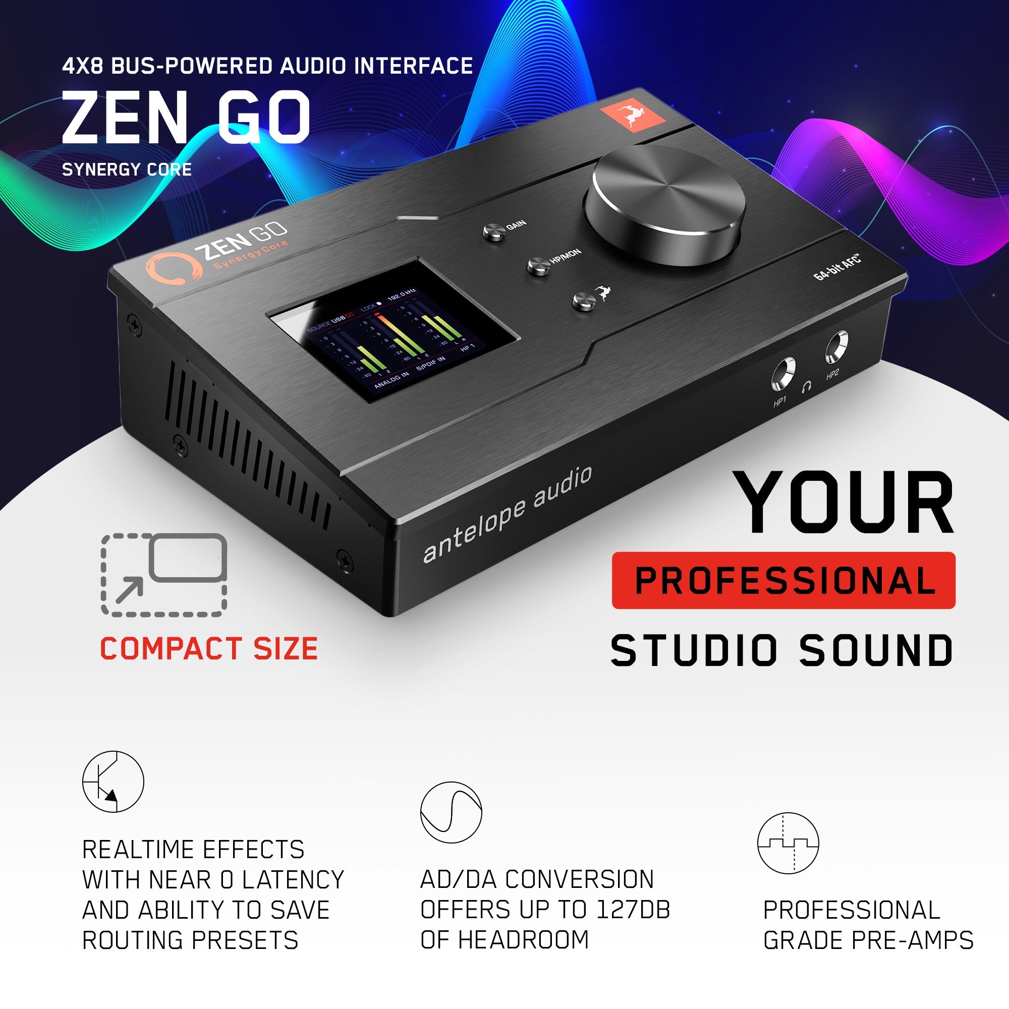 Antelope Audio - Zen Go | USB Audio Interface Cerulean Thalassa