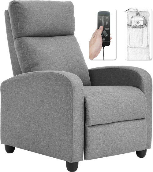Recliner Chair for Living Room Winback Single Sofa Massage Recliner Peach Maple
