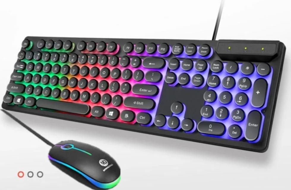 Ninja Dragons Z9i USB Wired Light Up Gaming Keyboard and Mouse Set Yellow Pandora