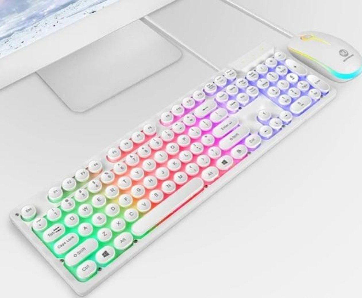 Ninja Dragons Z9i USB Wired Light Up Gaming Keyboard and Mouse Set Yellow Pandora