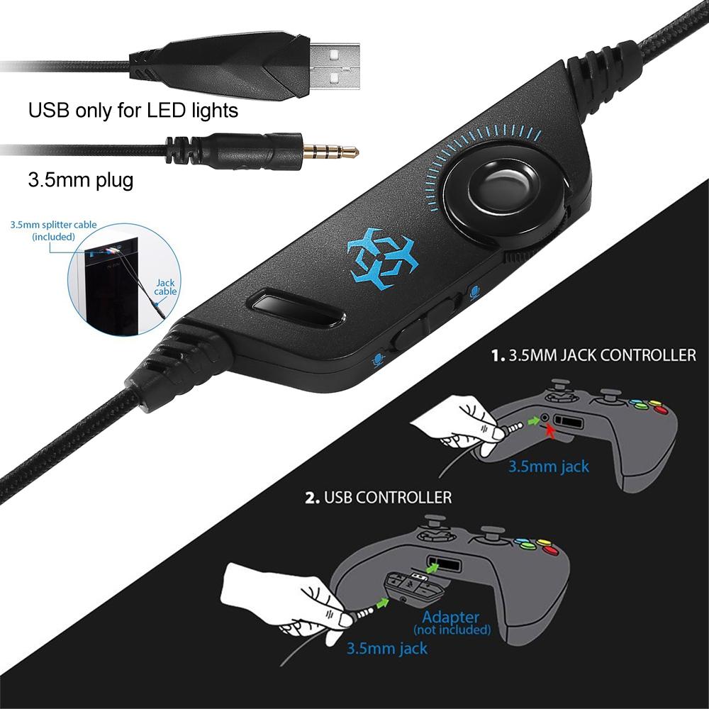 Dragon Stereo LED Gaming Headset with Microphone Yellow Pandora