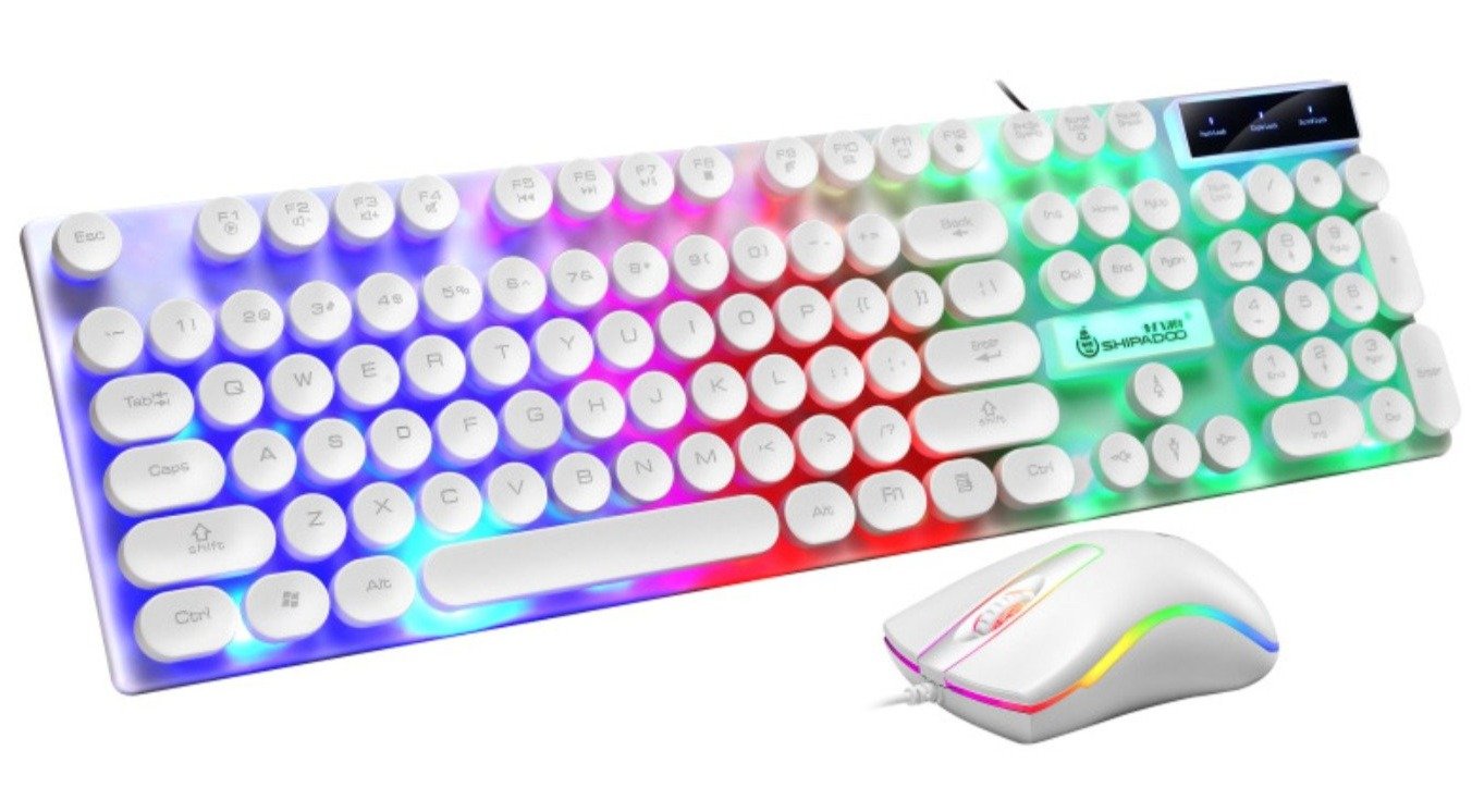 Ninja Dragons Z9i USB Wired Light Up Gaming Keyboard and Mouse Set Yellow Pandora